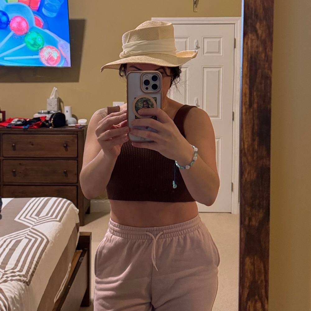 Chic Straw Hat with Black Band